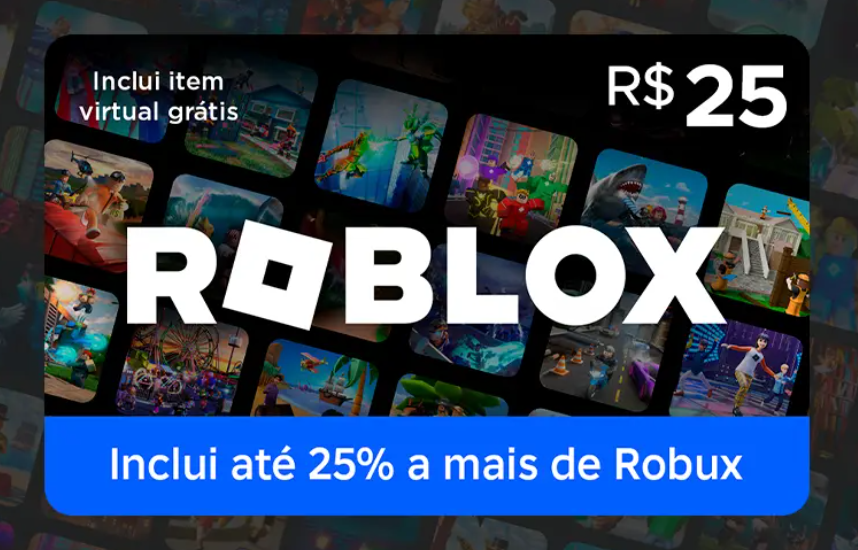 R$25 Roblox - Cartão Presente Digital [Exclusivo Brasil]