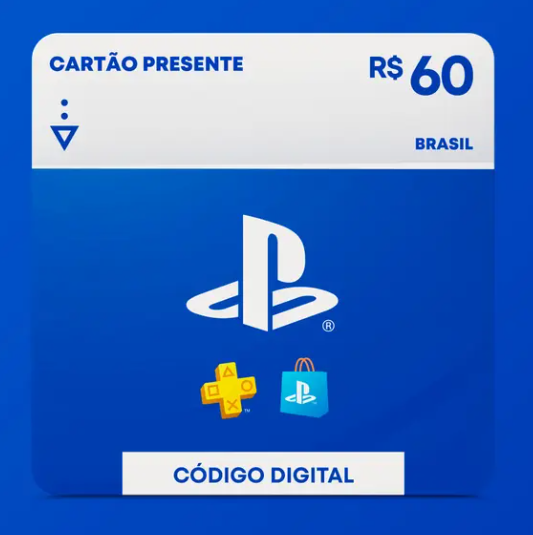 R$60 Gift Card PlayStation Store - Cartão Presente [Exclusivo Brasil]